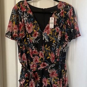 Lane Bryant floral dress, Size 16 NWT